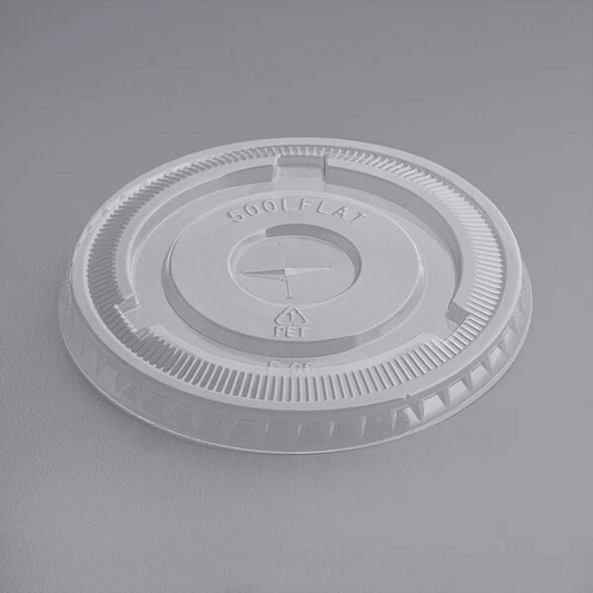 Clear Flat Lid with Straw Slot